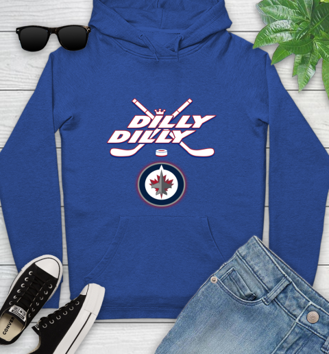 NHL Winnipeg Jets Dilly Dilly Hockey Sports Youth Hoodie 9