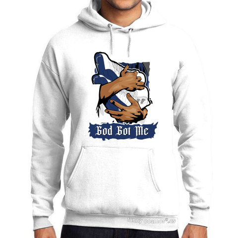 Air Jordan 12 French Blue Matching Sneaker Shirt God Got Me White And Blue Sneaker Tshirt