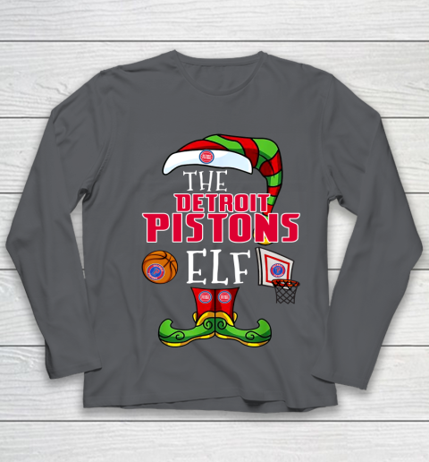 Detroit Pistons Christmas ELF Funny NBA Youth Long Sleeve 6