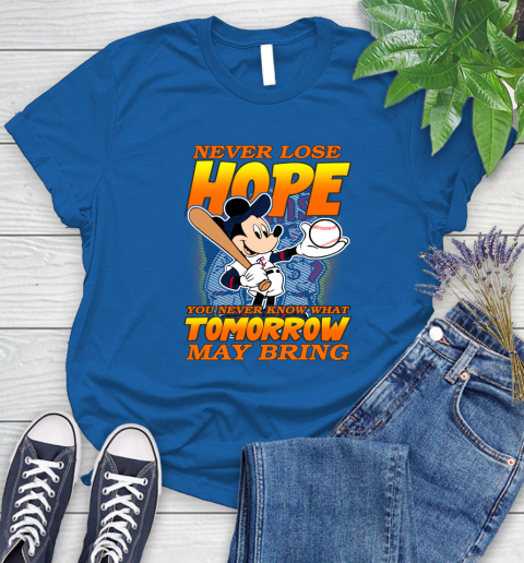 Minnesota Twins MLB Baseball Mickey Disney Never Lose Hope Women's T-Shirt 12