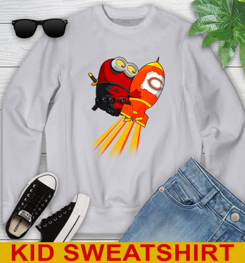 NFL Football Chicago Bears Deadpool Minion Marvel Shirt Youth Sweatshirt 3