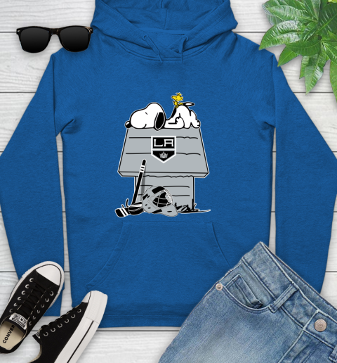 Los Angeles Kings NHL Hockey Snoopy Woodstock The Peanuts Movie Youth Hoodie 9