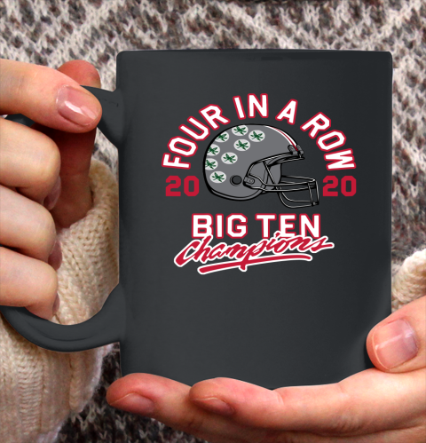 OSU 2020 Big Ten Champions 2020 Four In A Row Ceramic Mug 11oz