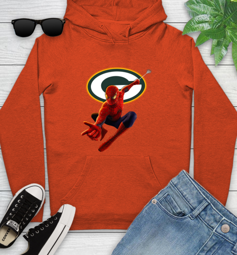 NFL Spider Man Avengers Endgame Football Green Bay Packers Youth Hoodie 5