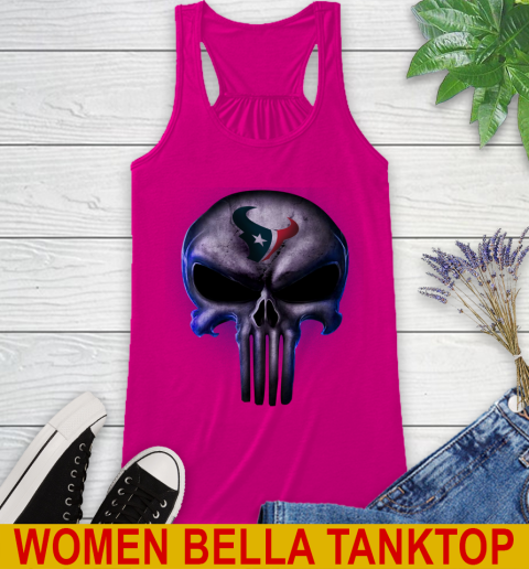Houston Texans NFL Football Punisher Skull Sports Racerback Tank 6