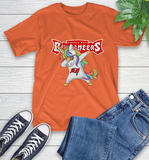 Tampa Bay Buccaneers NFL Football Funny Unicorn Dabbing Sports T-Shirt 17