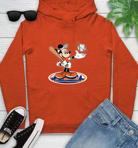 MLB Baseball New York Mets Cheerful Mickey Disney Shirt Youth Hoodie 5