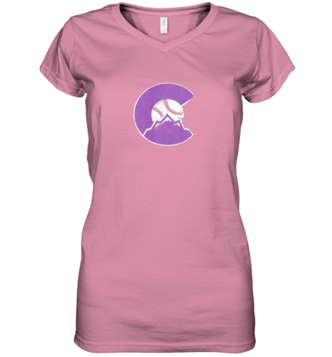v31k new colorado rocky mountain baseball sports team women v neck t shirt 39 front azalea