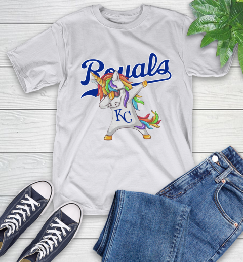 Kansas City Royals MLB Baseball Funny Unicorn Dabbing Sports T-Shirt 12
