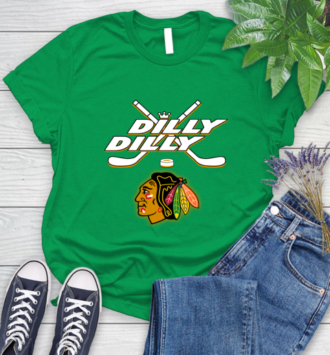 NHL Chicago Blackhawks Dilly Dilly Hockey Sports Women's T-Shirt 6