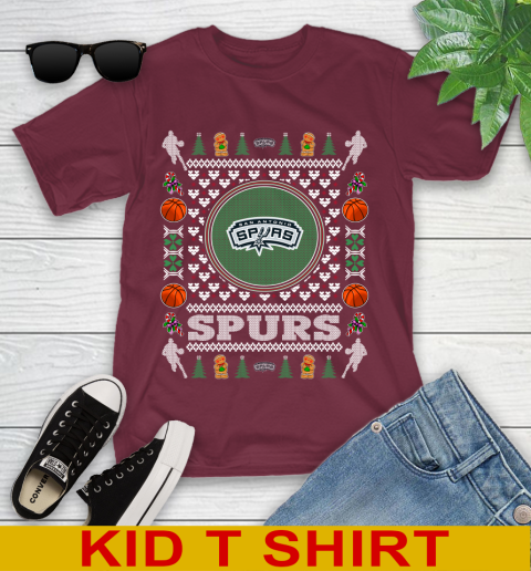 San Antonio Spurs Merry Christmas NBA Basketball Loyal Fan Youth T-Shirt 6 San Antonio Spurs Merry Christmas NBA Basketball Loyal Fan Youth T-Shirt - Image 6