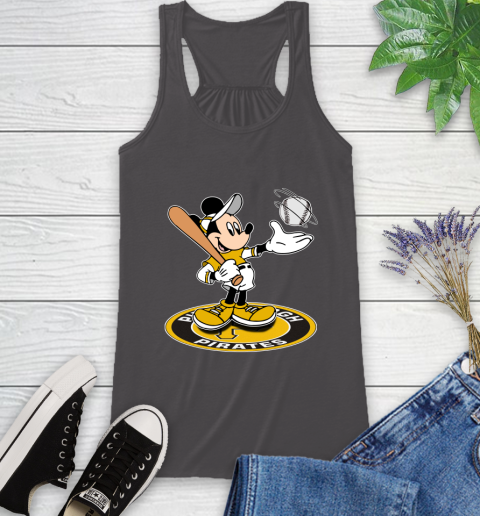 MLB Baseball Pittsburgh Pirates Cheerful Mickey Disney Shirt Racerback Tank 12
