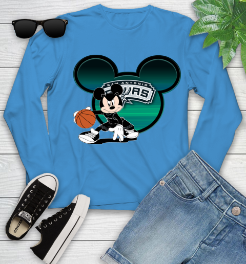 NBA San Antonio Spurs Mickey Mouse Disney Basketball Youth Long Sleeve 7