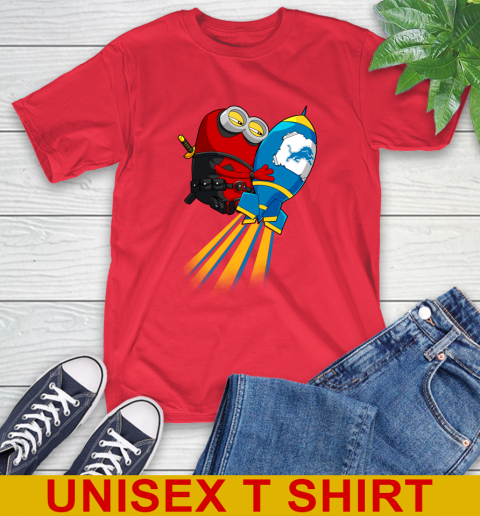 NFL Football Detroit Lions Deadpool Minion Marvel Shirt T-Shirt 12