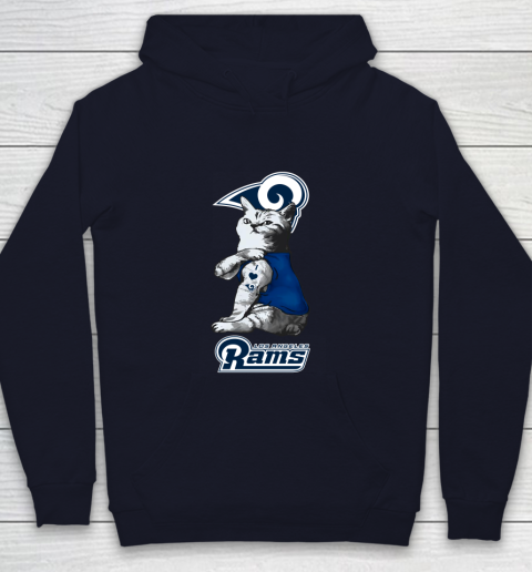 NFL Football My Cat Loves Los Angeles Rams Youth Hoodie 2