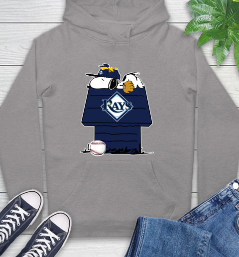 MLB Tampa Bay Rays Snoopy Woodstock The Peanuts Movie Baseball T Shirt Hoodie 6
