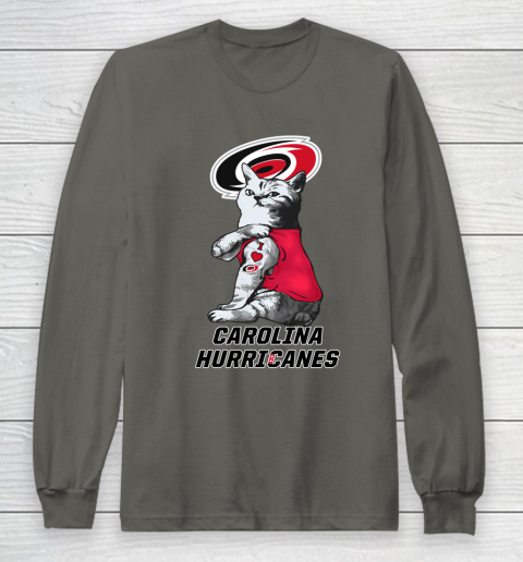 NHL My Cat Loves Carolina Hurricanes Hockey Long Sleeve T-Shirt 5
