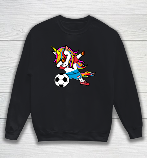 Dabbing Unicorn Luxembourg Football Luxembourg Flag Soccer Sweatshirt