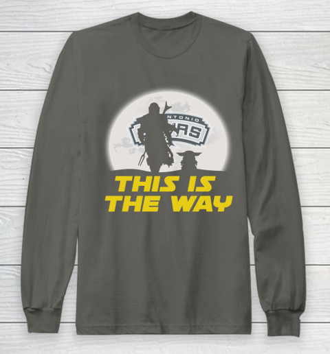 San Antonio Spurs NBA Basketball Star Wars Yoda And Mandalorian This Is The Way Long Sleeve T-Shirt 5