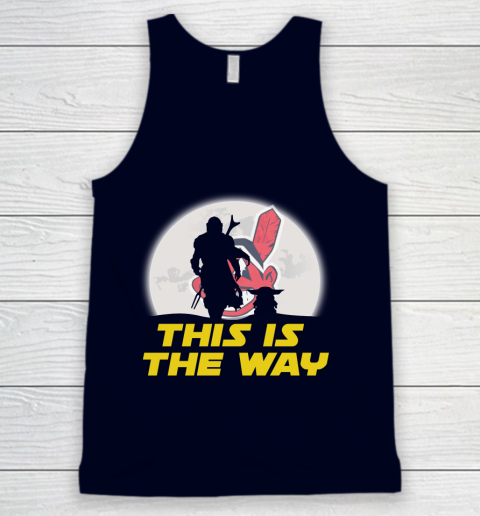 Cleveland Indians MLB Baseball Star Wars Yoda And Mandalorian This Is The Way Tank Top 2