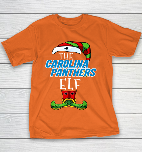 Carolina Panthers Christmas ELF Funny NFL Youth T-Shirt 4