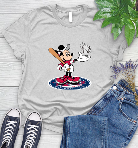 MLB Baseball Minnesota Twins Cheerful Mickey Disney Shirt Women's T-Shirt 2