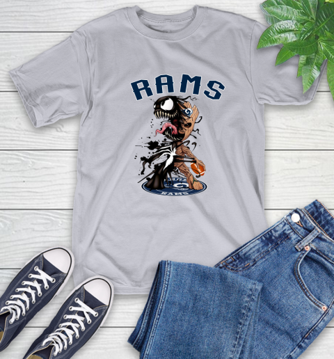 NFL Los Angeles Rams Football Venom Groot Guardians Of The Galaxy T-Shirt 6