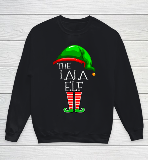 Lala Elf Group Matching Family Christmas Gift Funny Youth Sweatshirt