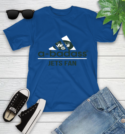 New York Jets NFL Football A Badass Adidas Adoring Fan Sports Youth T-Shirt 12