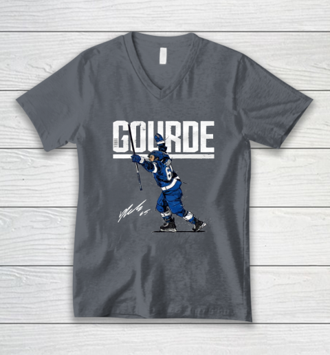 Yanni Gourde For Tampa Bay Lightning Fans V-Neck T-Shirt 4