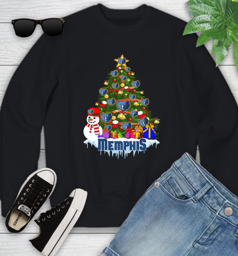 Memphis Grizzlies Merry Christmas NBA Basketball Sports Youth Sweatshirt 2