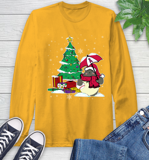 Los Angeles Angels MLB Baseball Cute Tonari No Totoro Christmas Sports Long Sleeve T-Shirt 2