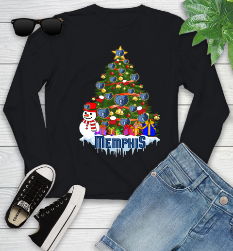 Memphis Grizzlies Merry Christmas NBA Basketball Sports Youth Long Sleeve 2