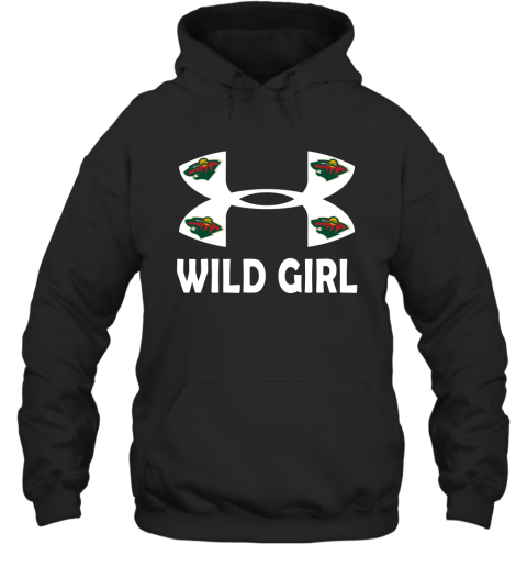NHL Minnesota Wild Girl Under Armour Hockey Sports YABFPEWFvCZ hoodie 23 95 151514 front black