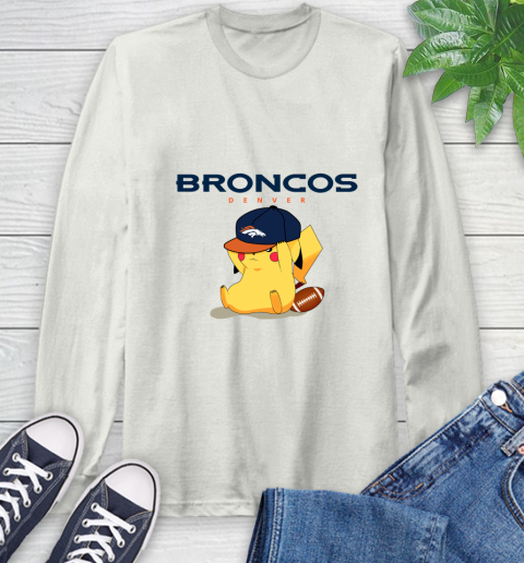 NFL Pikachu Football Sports Denver Broncos Long Sleeve T-Shirt 12