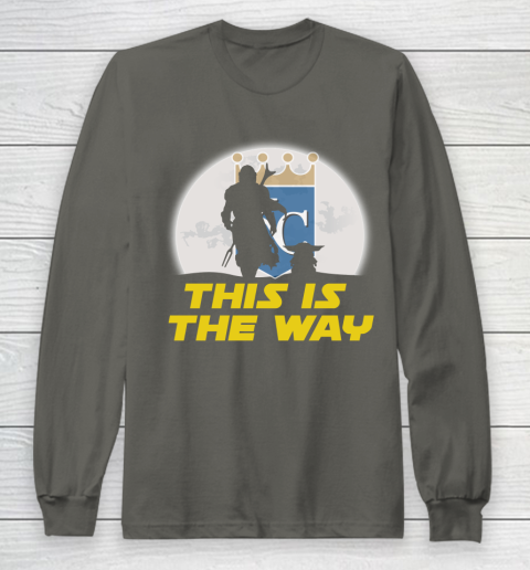 Kansas City Royals MLB Baseball Star Wars Yoda And Mandalorian This Is The Way Long Sleeve T-Shirt 5