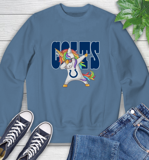 Indianapolis Colts NFL Football Funny Unicorn Dabbing Sports Sweatshirt 7