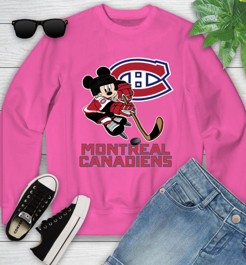 NHL Montreal Canadiens Mickey Mouse Disney Hockey T Shirt Youth Sweatshirt 7
