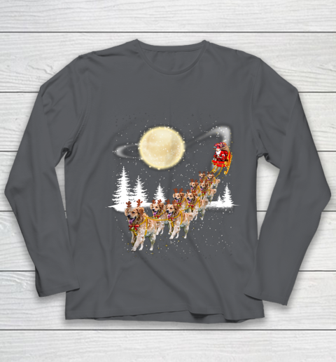 Golden Retriever Reindeer Christmas Youth Long Sleeve 6