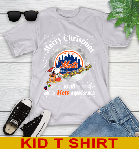 New York Mets Merry Christmas To All And To Mets A Good Season MLB Baseball Sports Youth T-Shirt 4