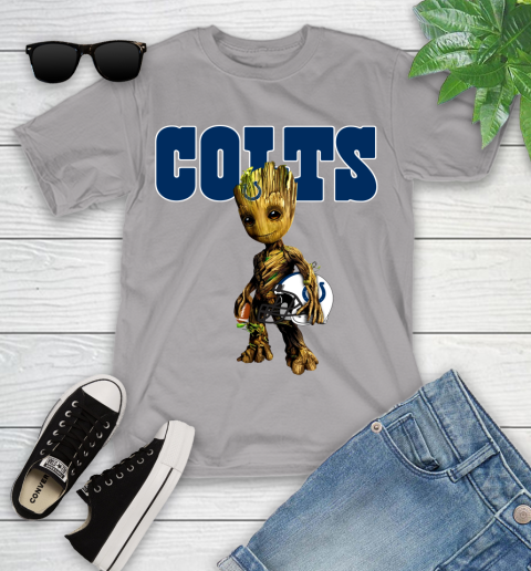 Indianapolis Colts NFL Football Groot Marvel Guardians Of The Galaxy Youth T-Shirt 4