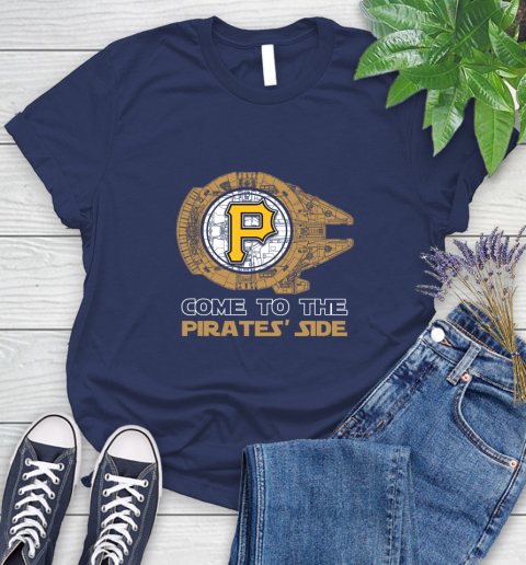 MLB Come To The Pittsburgh Pirates Side Star Wars Baseball Sports Women's T-Shirt 14