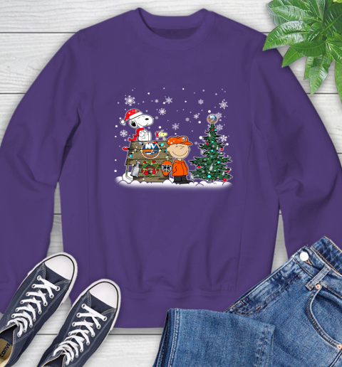 NHL New York Islanders Snoopy Charlie Brown Woodstock Christmas Stanley Cup Hockey Sweatshirt 5 NHL New York Islanders Snoopy Charlie Brown Woodstock Christmas Stanley Cup Hockey Sweatshirt - Image 5