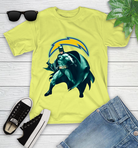 NFL Batman Football Sports Los Angeles Chargers Youth T-Shirt 8