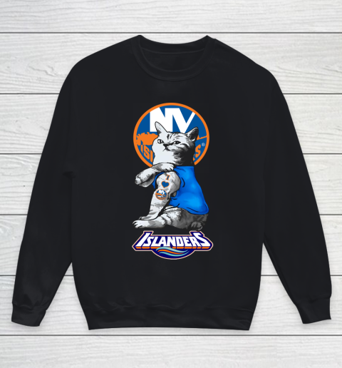 NHL My Cat Loves New York Islanders Hockey Youth Sweatshirt