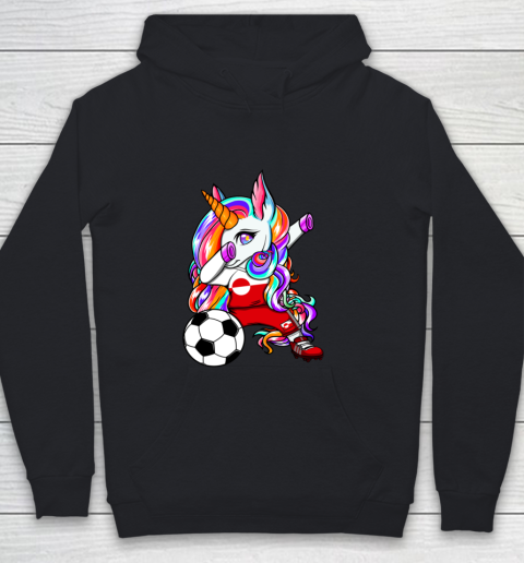 Dabbing Unicorn Greenland Soccer Fans Jersey Flag Football Youth Hoodie