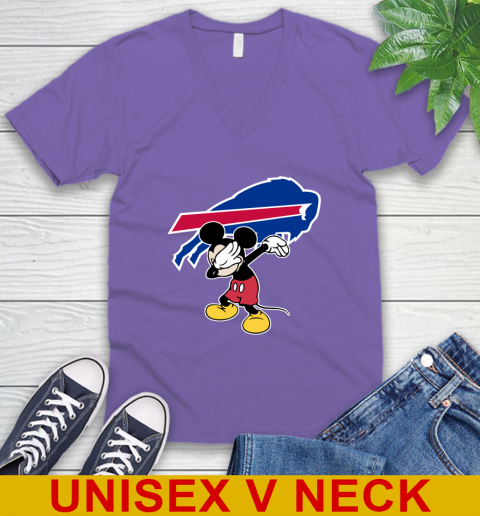 Buffalo Bills NFL Football Dabbing Mickey Disney Sports V-Neck T-Shirt 9