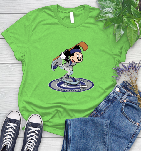 NHL Hockey Vancouver Canucks Cheerful Mickey Disney Shirt Women's T-Shirt 10