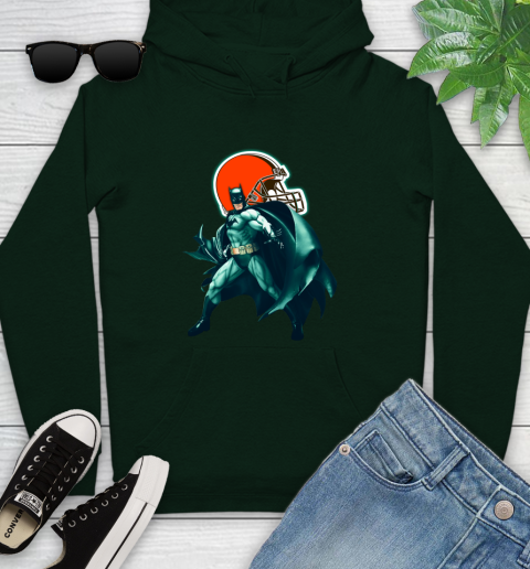 NFL Batman Football Sports Cleveland Browns Youth Hoodie 13