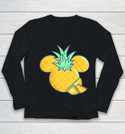 Disney Mickey Friends Mickey Pineapple Logo Youth Long Sleeve
